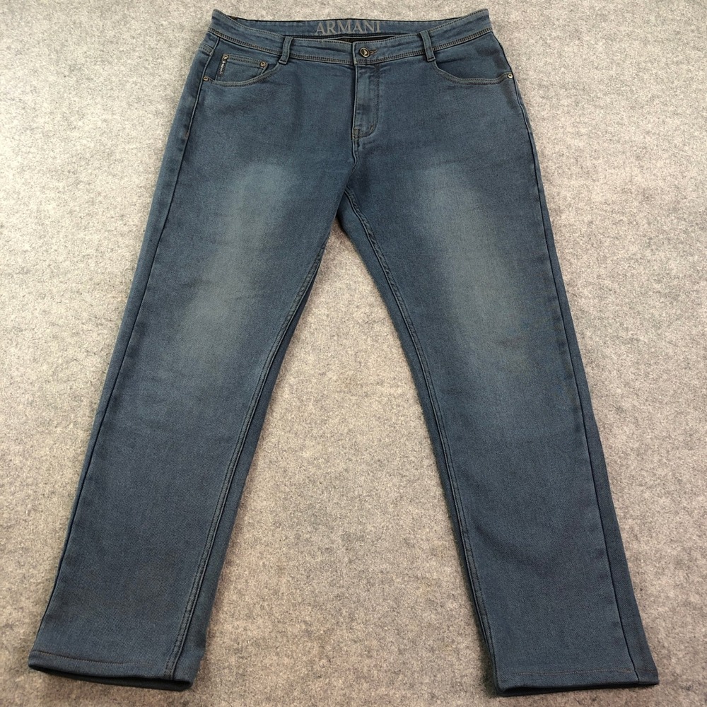 Emperio Armani Jeans Mens Slim Fit Size 36x30 J15 Blue Medium Wash Stretch Denim